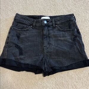 H&M Black High-Waisted Shorts